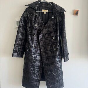 Michael Kors Double-Breasted Belted Trench Coat Black S